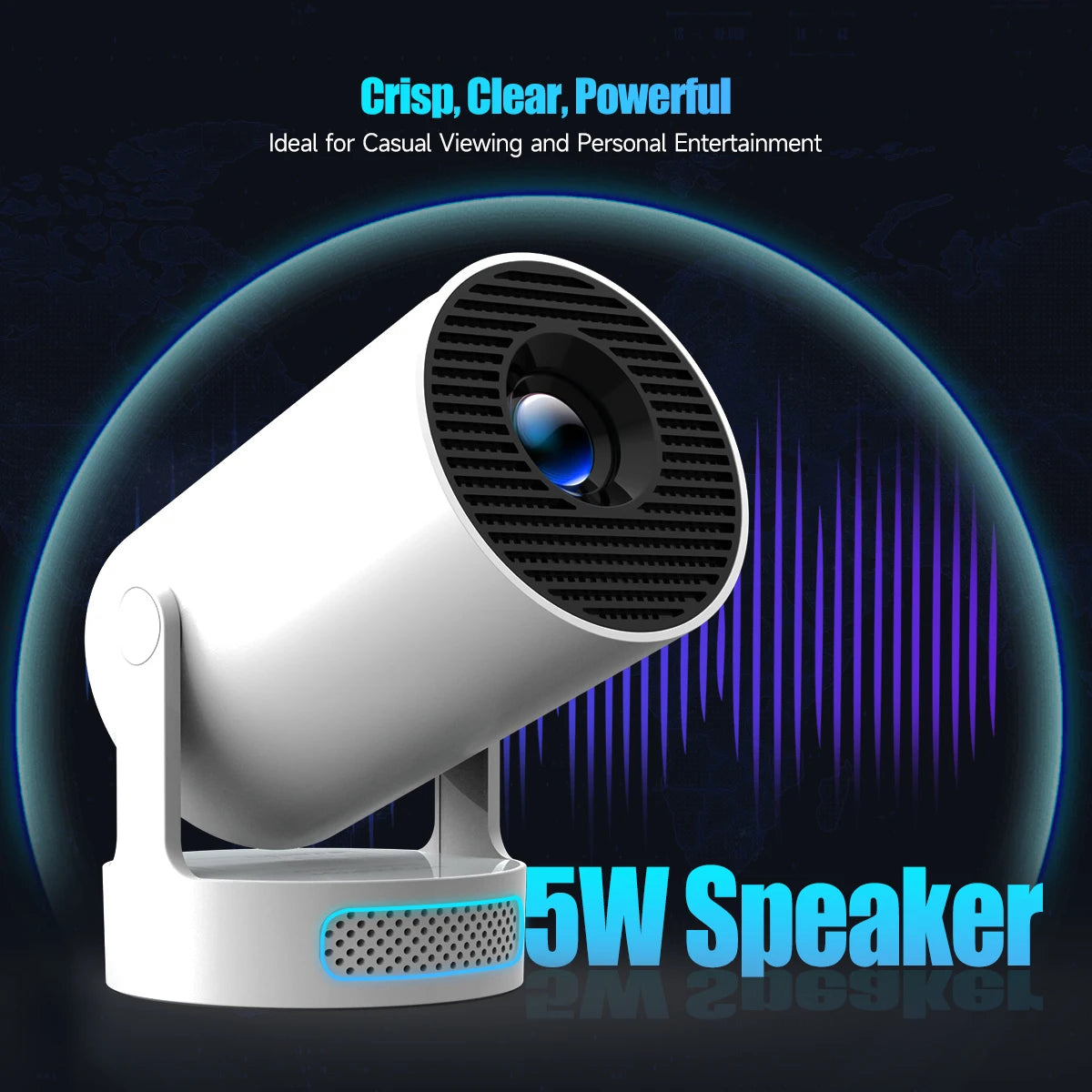 HY300 Pro + Projector 4K Full HD 720P Built in Speaker 8000 Lumens Android 11 Wifi BT5.4 Projector for Outdoor Meeting