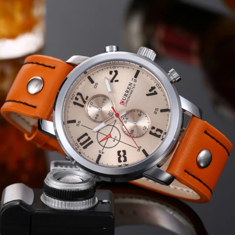 8124,8208,8192,8230 Men Watches Quartz Wrist Watches Big Dial Men'S Waterproof Sports Watch Male Clock Relogio Masculino